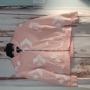 Girl's Pink Converse All Star Hoodie with Zipper.  Sz M.